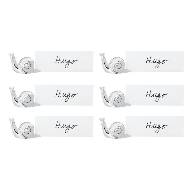 Set of 6 place  card holder snail image number 0